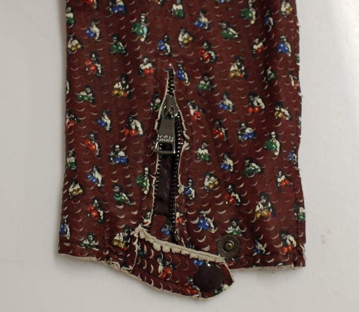 Dolce & Gabbana  Bordeaux Leather Boxer Print Jacket Coat #men, Bordeaux, Brand_Dolce & Gabbana, Catch, Dolce & Gabbana, feed-agegroup-adult, feed-color-bordeaux, feed-gender-male, feed-size-IT48 | M, Gender_Men, IT48 | M, Jackets - Men - Clothing, Kogan at SEYMAYKA