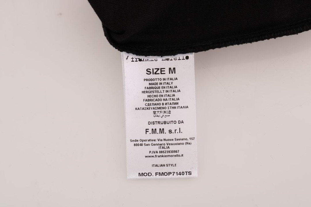 Frankie Morello Cotton  Crewneck T-Shirt #men, Black/White, Catch, feed-agegroup-adult, feed-color-black, feed-color-white, feed-gender-male, feed-size-S, Frankie Morello, Gender_Men, Kogan, Men - New Arrivals, S, T-shirts - Men - Clothing at SEYMAYKA