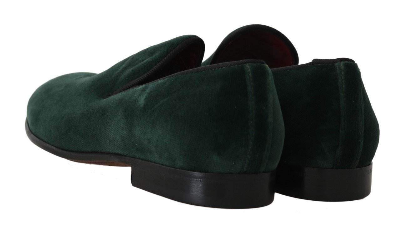 Dolce & Gabbana  Green Suede Leather Slippers Loafers #women, Brand_Dolce & Gabbana, Catch, Dolce & Gabbana, EU35/US4.5, feed-agegroup-adult, feed-color-green, feed-gender-female, feed-size-US4.5, Flat Shoes - Women - Shoes, Gender_Women, Green, Kogan, Shoes - New Arrivals at SEYMAYKA