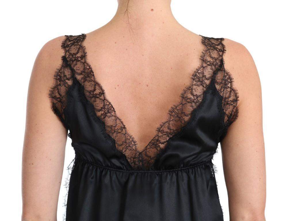 Dolce & Gabbana  Lingerie Cami Black Lace Silk Stretch #women, Black, Brand_Dolce & Gabbana, Catch, Dolce & Gabbana, Dresses - Women - Clothing, feed-agegroup-adult, feed-color-black, feed-gender-female, feed-size-IT38|XS, feed-size-IT40|S, feed-size-IT42|M, feed-size-IT44|L, Gender_Women, IT38|XS, IT40|S, IT42|M, IT44|L, Kogan, Women - New Arrivals at SEYMAYKA