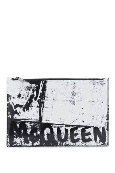 Alexander mcqueen graffiti flat pouch-0