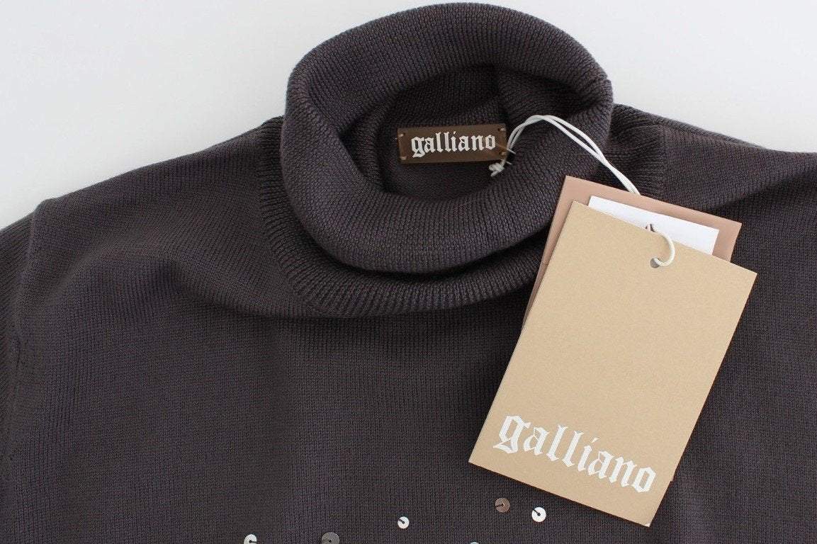 John Galliano  Turtleneck Cotton Sweater #women, Brown, Catch, feed-agegroup-adult, feed-color-brown, feed-gender-female, feed-size-XS, feed-size-XXS, Gender_Women, John Galliano, Kogan, Sweaters - Women - Clothing, XS, XXS at SEYMAYKA