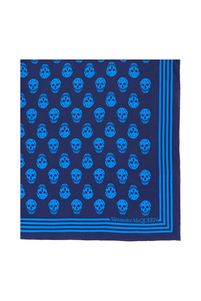 Alexander mcqueen skull print silk scarf-0