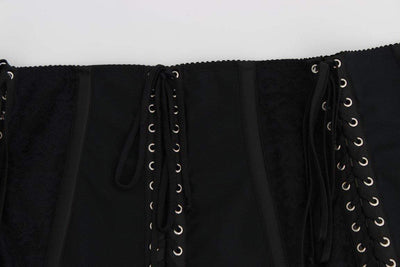 Dolce & Gabbana  Black Stretch Corset Waist Strap Belt #women, Black, Brand_Dolce & Gabbana, Catch, Dolce & Gabbana, feed-agegroup-adult, feed-color-black, feed-gender-female, feed-size-IT36|XXS, feed-size-IT38|XS, Gender_Women, IT36|XXS, IT38|XS, IT40|S, Kogan, Tops & T-Shirts - Women - Clothing at SEYMAYKA