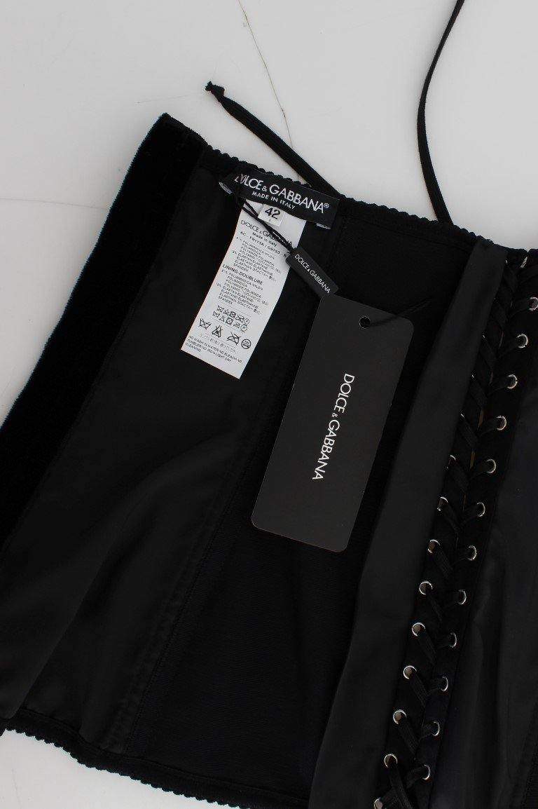 Dolce & Gabbana  Black Stretch Corset Waist Strap Belt #women, Black, Brand_Dolce & Gabbana, Catch, Dolce & Gabbana, feed-agegroup-adult, feed-color-black, feed-gender-female, feed-size-IT36|XXS, feed-size-IT38|XS, Gender_Women, IT36|XXS, IT38|XS, IT40|S, Kogan, Tops & T-Shirts - Women - Clothing at SEYMAYKA
