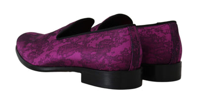 Dolce & Gabbana  Purple Jacquard Loafers Dress Formal Shoes #men, Brand_Dolce & Gabbana, Catch, Category_Shoes, Dolce & Gabbana, EU39/US6, feed-agegroup-adult, feed-color-purple, feed-gender-male, feed-size-US6, Gender_Men, Kogan, Loafers - Men - Shoes, Purple, Shoes - New Arrivals at SEYMAYKA