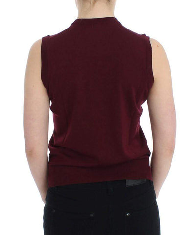Dolce & Gabbana  Red Sleeveless Crewneck Vest Pullover #women, Brand_Dolce & Gabbana, Catch, Dolce & Gabbana, feed-agegroup-adult, feed-color-red, feed-gender-female, feed-size-IT36|XXS, feed-size-IT38|XS, feed-size-IT40|S, feed-size-IT42|M, Gender_Women, IT36|XXS, IT38|XS, IT40|S, IT42|M, Kogan, Red, Tops & T-Shirts - Women - Clothing at SEYMAYKA