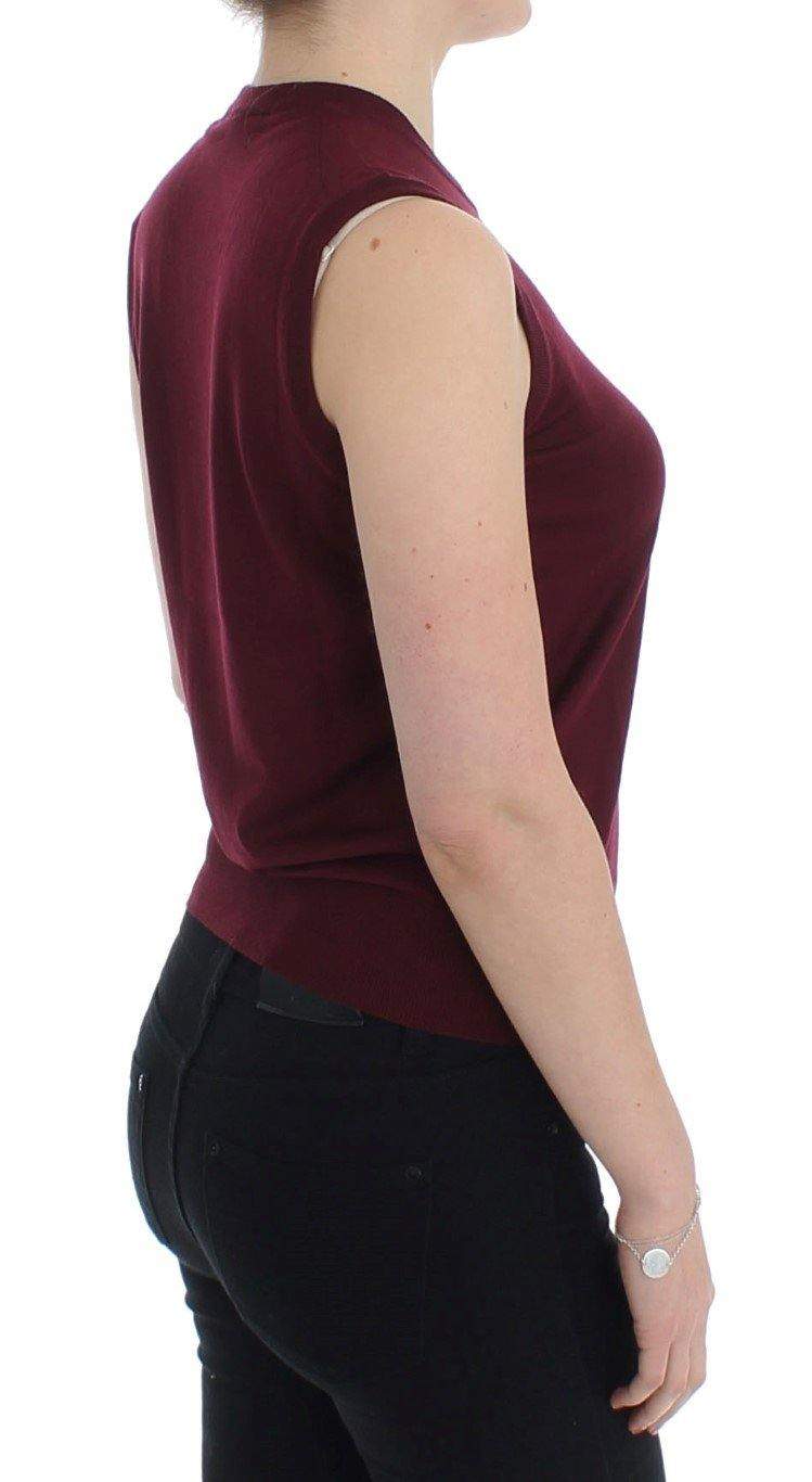 Dolce & Gabbana  Red Sleeveless Crewneck Vest Pullover #women, Brand_Dolce & Gabbana, Catch, Dolce & Gabbana, feed-agegroup-adult, feed-color-red, feed-gender-female, feed-size-IT36|XXS, feed-size-IT38|XS, feed-size-IT40|S, feed-size-IT42|M, Gender_Women, IT36|XXS, IT38|XS, IT40|S, IT42|M, Kogan, Red, Tops & T-Shirts - Women - Clothing at SEYMAYKA