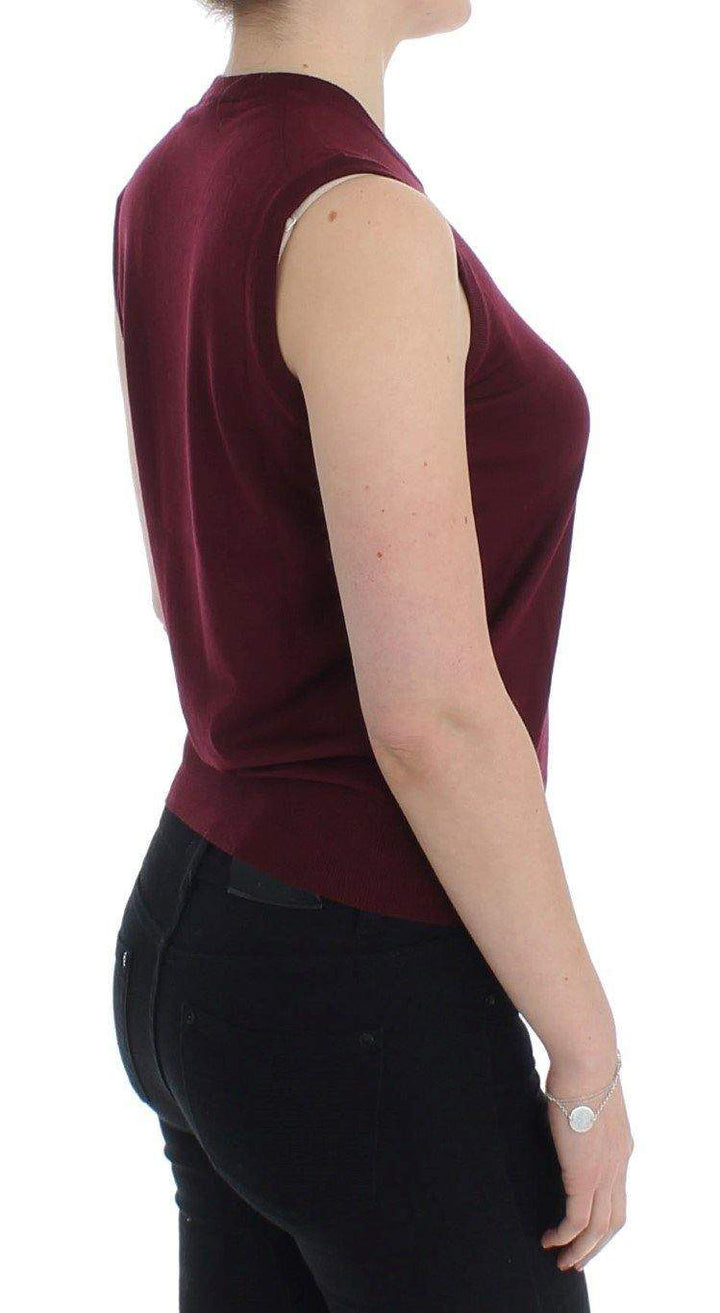Dolce & Gabbana  Red Sleeveless Crewneck Vest Pullover #women, Brand_Dolce & Gabbana, Catch, Dolce & Gabbana, feed-agegroup-adult, feed-color-red, feed-gender-female, feed-size-IT36|XXS, feed-size-IT38|XS, feed-size-IT40|S, feed-size-IT42|M, Gender_Women, IT36|XXS, IT38|XS, IT40|S, IT42|M, Kogan, Red, Tops & T-Shirts - Women - Clothing at SEYMAYKA