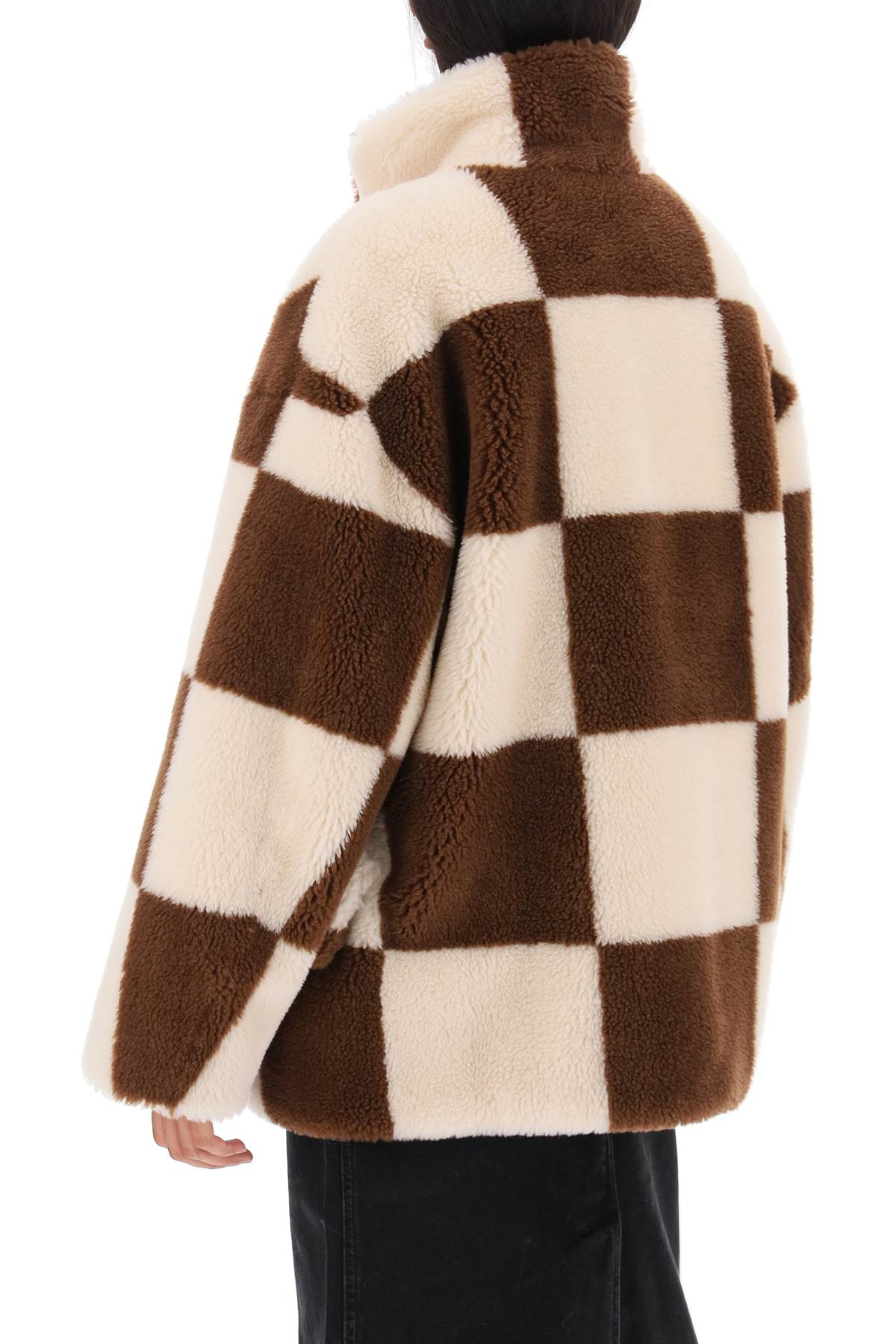 Stand studio dani teddy jacket with checkered motif-2