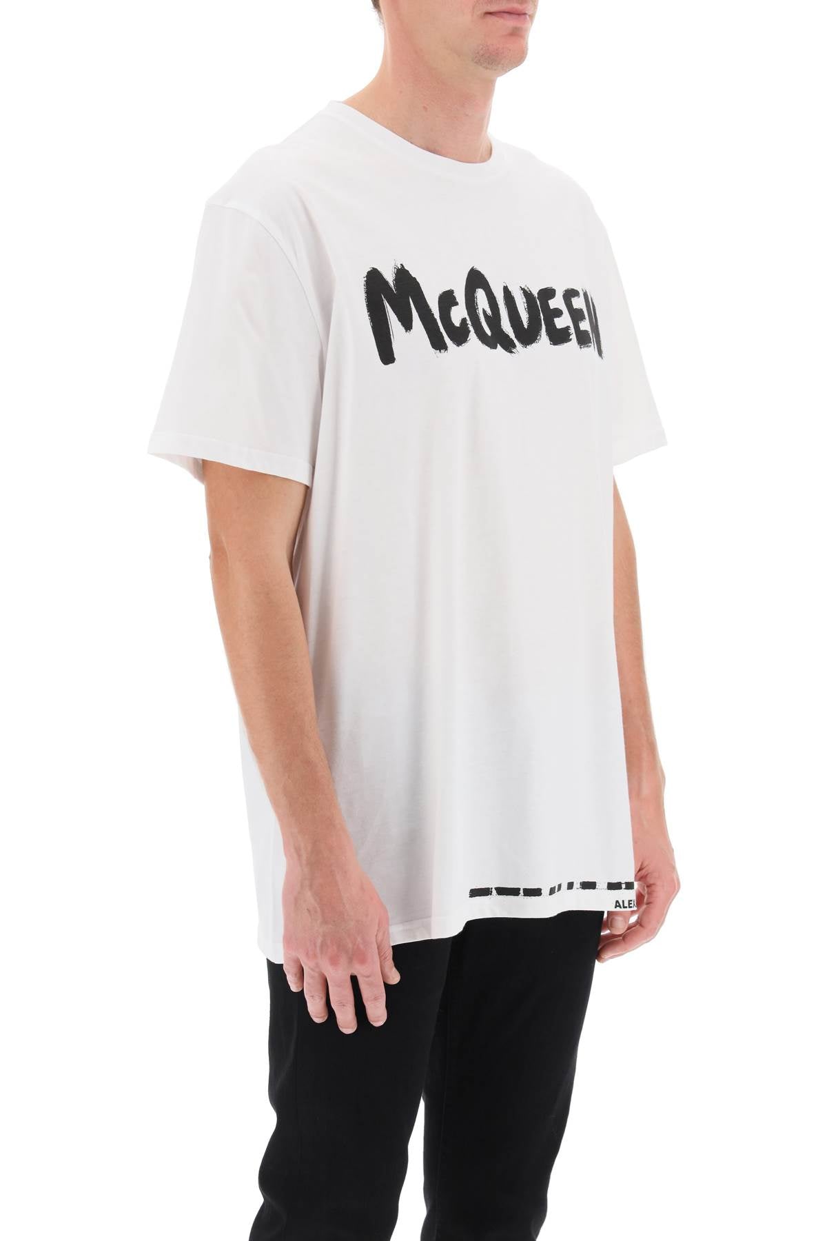 Alexander mcqueen mcqueen graffiti t-shirt-1