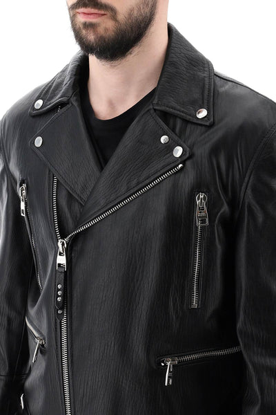 Alexander mcqueen leather biker jacket-3