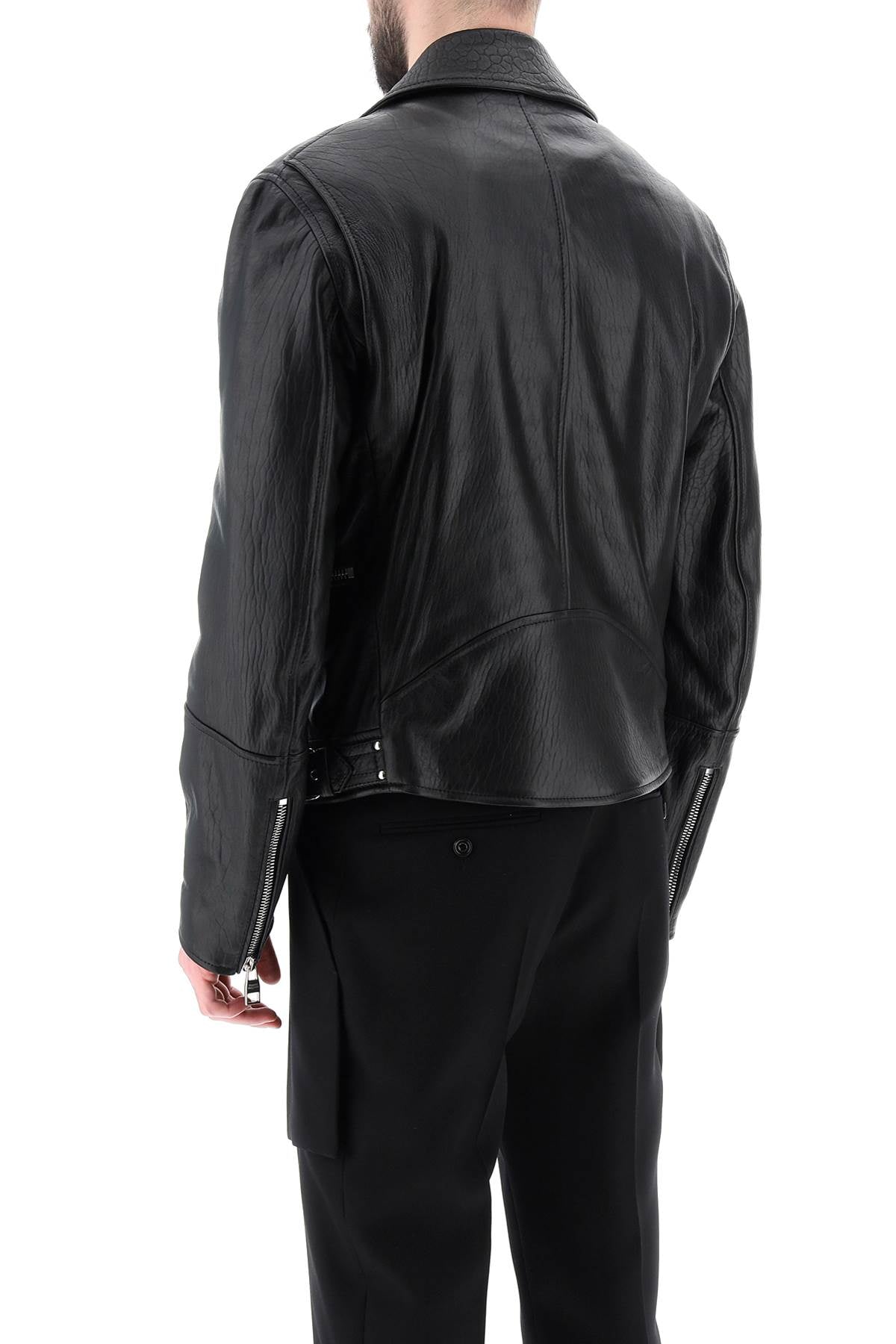 Alexander mcqueen leather biker jacket-2