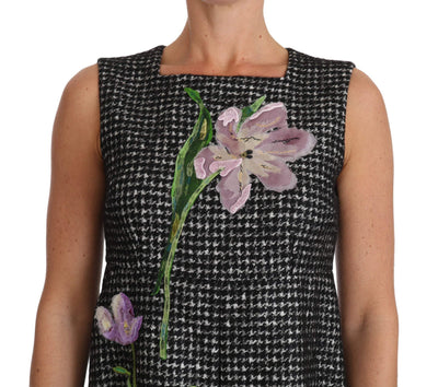 Dolce & Gabbana  Gray Tulip Embroidered A-Line Shift Dress #women, Brand_Dolce & Gabbana, Catch, Clothing_Dress, Dolce & Gabbana, Dresses - Women - Clothing, feed-agegroup-adult, feed-color-gray, feed-gender-female, feed-size-IT42|M, Gender_Women, Gray, IT42|M, Kogan, Women - New Arrivals at SEYMAYKA