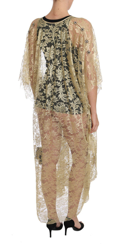 Dolce & Gabbana Gold Floral Lace Crystal Gown Cape Dress #women, Brand_Dolce & Gabbana, Catch, Clothing_Dress, Dolce & Gabbana, Dresses - Women - Clothing, feed-agegroup-adult, feed-color-gold, feed-gender-female, feed-size-IT36 | XS, feed-size-IT38 | S, feed-size-IT40 | M, Gender_Women, Gold, IT36 | XS, IT38 | S, IT40 | M, Kogan, Women - New Arrivals at SEYMAYKA