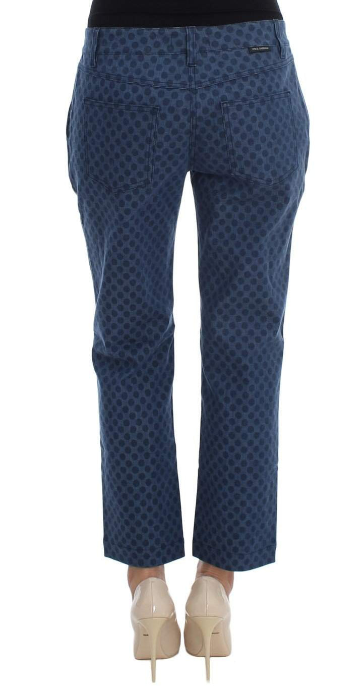 Dolce & Gabbana Polka Dotted Stretch Capri Jeans #women, Blue, Brand_Dolce & Gabbana, Catch, Dolce & Gabbana, feed-agegroup-adult, feed-color-blue, feed-gender-female, feed-size-IT36 | XS, feed-size-IT38|XS, feed-size-IT42|M, Gender_Women, IT36 | XS, IT38|XS, IT42|M, Jeans & Pants - Women - Clothing, Kogan at SEYMAYKA