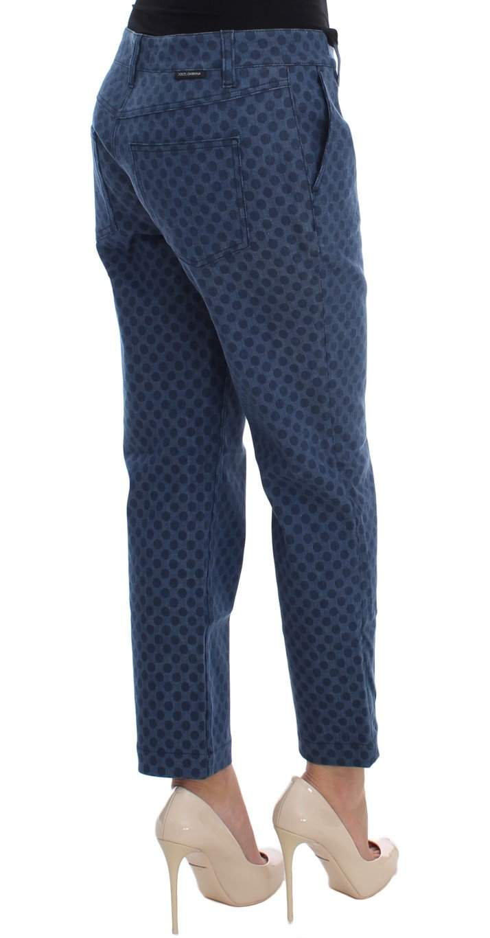 Dolce & Gabbana Polka Dotted Stretch Capri Jeans #women, Blue, Brand_Dolce & Gabbana, Catch, Dolce & Gabbana, feed-agegroup-adult, feed-color-blue, feed-gender-female, feed-size-IT36 | XS, feed-size-IT38|XS, feed-size-IT42|M, Gender_Women, IT36 | XS, IT38|XS, IT42|M, Jeans & Pants - Women - Clothing, Kogan at SEYMAYKA