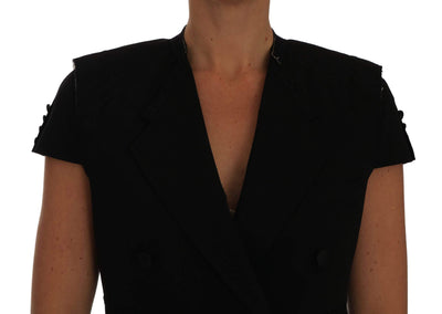 Dolce & Gabbana  Black Short Croped Blazer Jacket #women, Black, Brand_Dolce & Gabbana, Catch, Dolce & Gabbana, feed-agegroup-adult, feed-color-black, feed-gender-female, feed-size-IT38|XS, feed-size-IT40|S, feed-size-IT44|L, Gender_Women, IT38|XS, IT40|S, IT44|L, Jackets & Coats - Women - Clothing, Kogan, Women - New Arrivals at SEYMAYKA