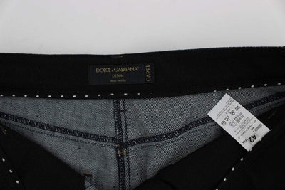 Dolce & Gabbana  Blue Denim Cotton CAPRI Torero Jeans #women, Blue, Brand_Dolce & Gabbana, Catch, Dolce & Gabbana, feed-agegroup-adult, feed-color-blue, feed-gender-female, feed-size-IT36 | XS, feed-size-IT40|S, feed-size-IT42|M, Gender_Women, IT36 | XS, IT40|S, IT42|M, Jeans & Pants - Women - Clothing, Kogan at SEYMAYKA
