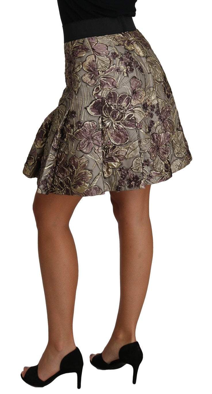 Dolce & Gabbana  A-Line Mini Floral Print Jaquard Skirt #women, Brand_Dolce & Gabbana, Catch, Dolce & Gabbana, feed-agegroup-adult, feed-color-multicolor, feed-gender-female, feed-size-IT40|S, Gender_Women, IT40|S, Kogan, Multicolor, Skirts - Women - Clothing, Women - New Arrivals at SEYMAYKA