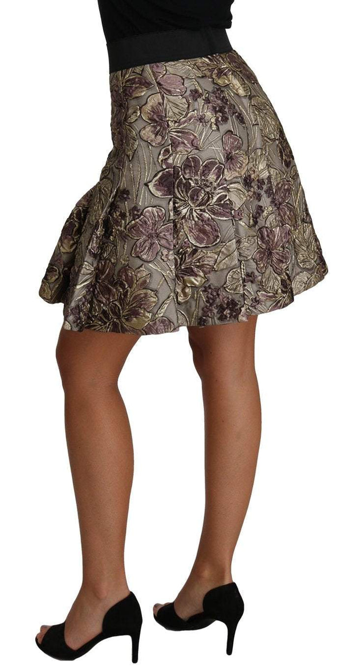 Dolce & Gabbana  A-Line Mini Floral Print Jaquard Skirt #women, Brand_Dolce & Gabbana, Catch, Dolce & Gabbana, feed-agegroup-adult, feed-color-multicolor, feed-gender-female, feed-size-IT40|S, Gender_Women, IT40|S, Kogan, Multicolor, Skirts - Women - Clothing, Women - New Arrivals at SEYMAYKA
