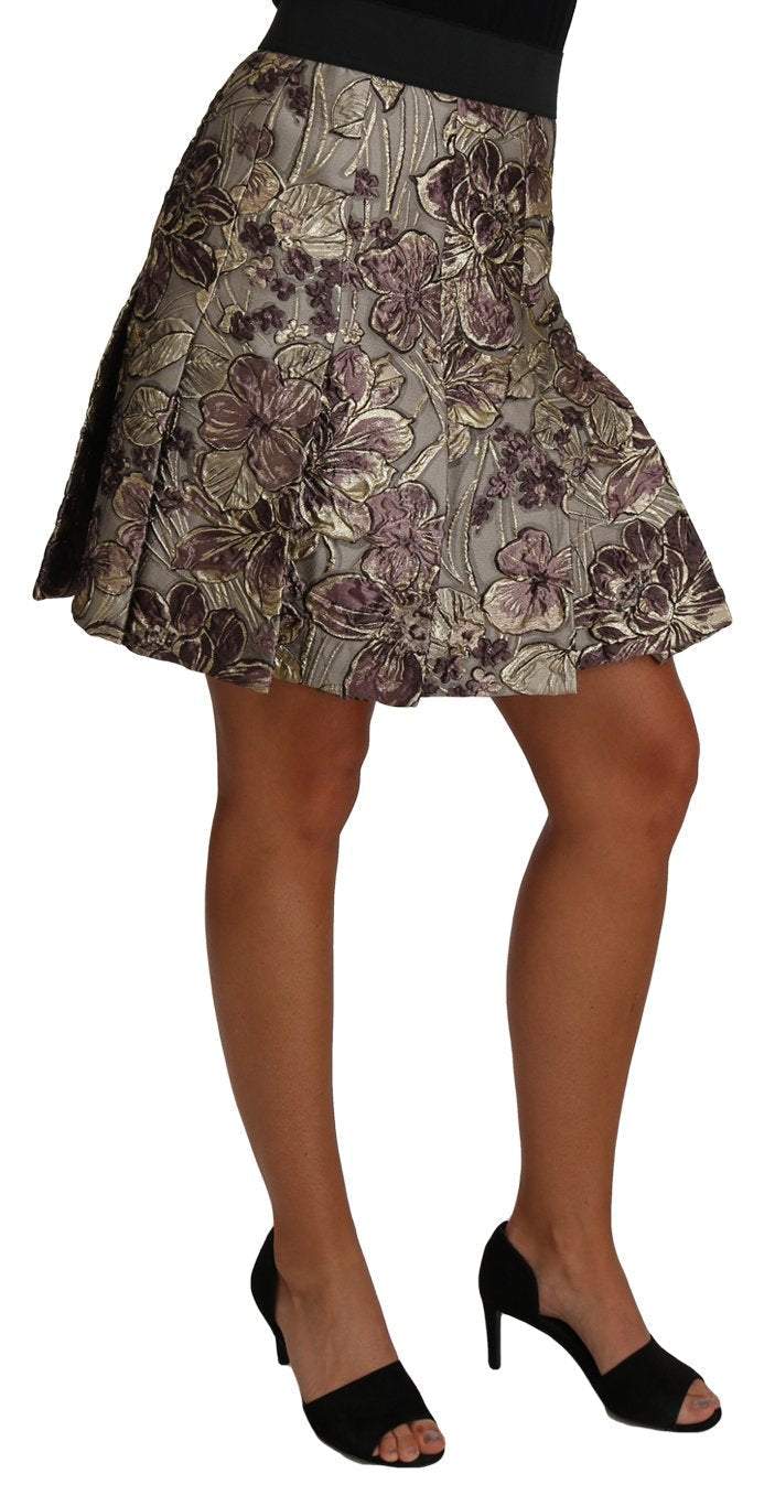 Dolce & Gabbana  A-Line Mini Floral Print Jaquard Skirt #women, Brand_Dolce & Gabbana, Catch, Dolce & Gabbana, feed-agegroup-adult, feed-color-multicolor, feed-gender-female, feed-size-IT40|S, Gender_Women, IT40|S, Kogan, Multicolor, Skirts - Women - Clothing, Women - New Arrivals at SEYMAYKA