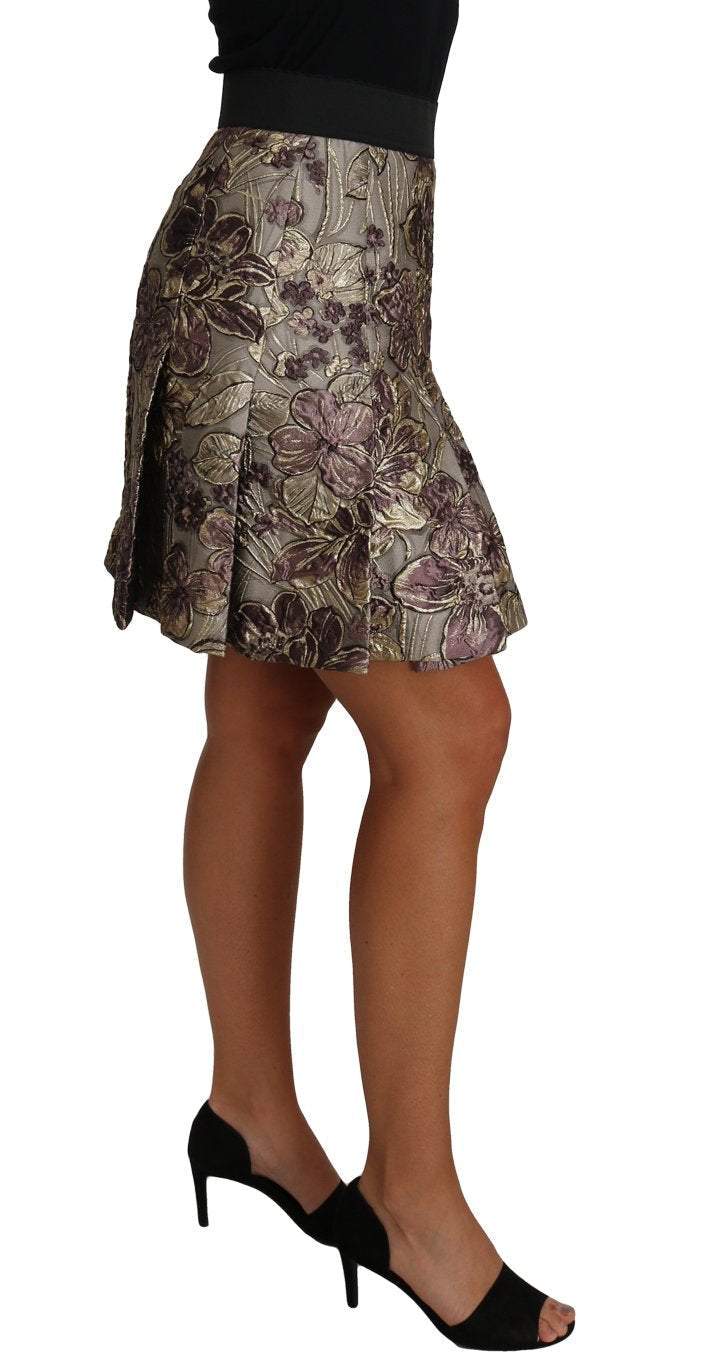 Dolce & Gabbana  A-Line Mini Floral Print Jaquard Skirt #women, Brand_Dolce & Gabbana, Catch, Dolce & Gabbana, feed-agegroup-adult, feed-color-multicolor, feed-gender-female, feed-size-IT40|S, Gender_Women, IT40|S, Kogan, Multicolor, Skirts - Women - Clothing, Women - New Arrivals at SEYMAYKA