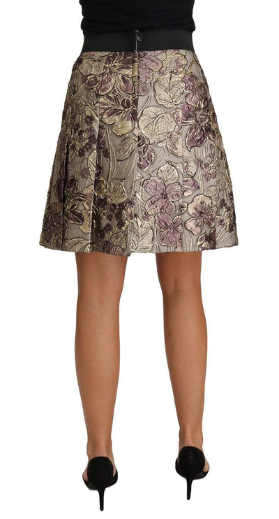 Dolce & Gabbana  A-Line Mini Floral Print Jaquard Skirt #women, Brand_Dolce & Gabbana, Catch, Dolce & Gabbana, feed-agegroup-adult, feed-color-multicolor, feed-gender-female, feed-size-IT42|M, Gender_Women, IT42|M, Kogan, Multicolor, Skirts - Women - Clothing, Women - New Arrivals at SEYMAYKA