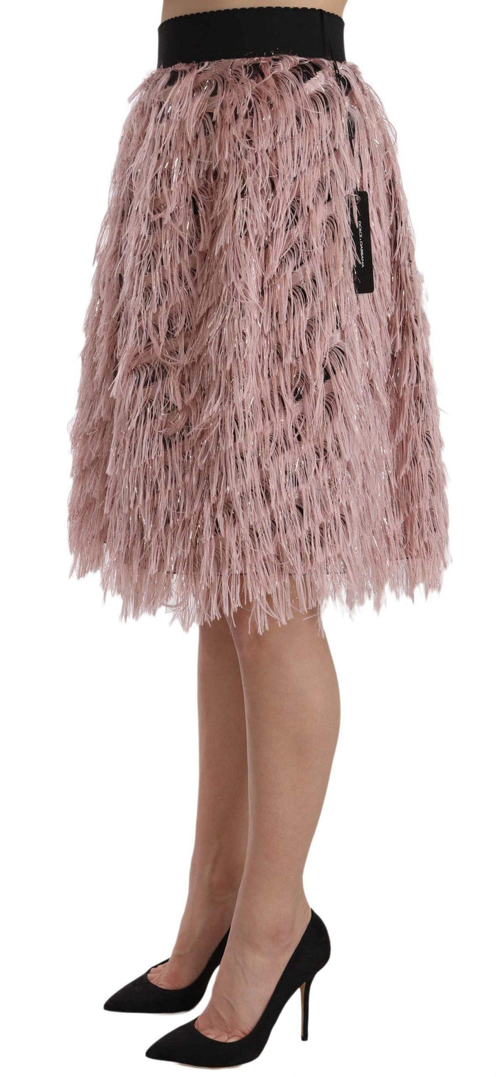 Dolce & Gabbana Pink Gold Fringe Metallic Pencil A-line Skirt #women, Brand_Dolce & Gabbana, Catch, Dolce & Gabbana, feed-agegroup-adult, feed-color-gold, feed-color-pink, feed-gender-female, feed-size-IT38|XS, feed-size-IT40|S, feed-size-IT42|M, feed-size-IT44|L, feed-size-IT46|XL, Gender_Women, Gold and Pink, IT38|XS, IT40|S, IT42|M, IT44|L, IT46|XL, Kogan, Skirts - Women - Clothing, Women - New Arrivals at SEYMAYKA