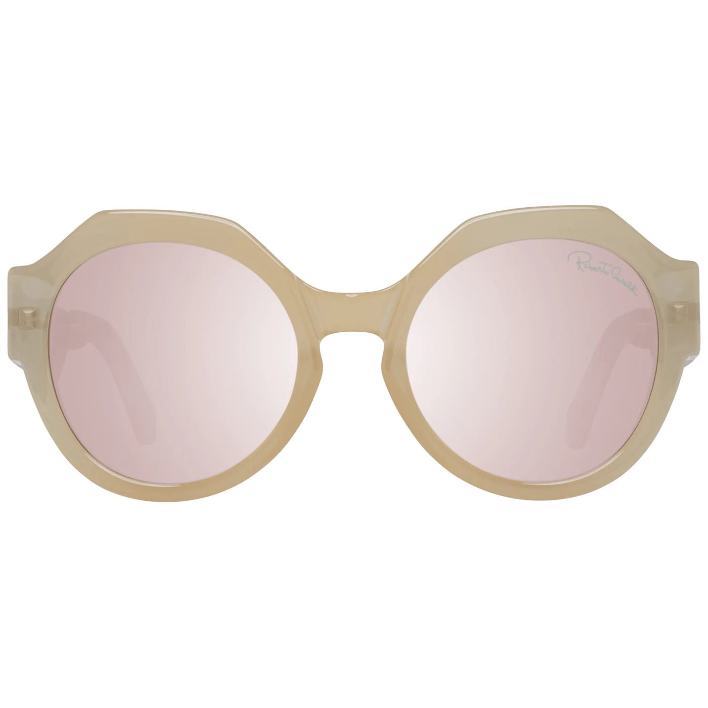 Roberto Cavalli RC1100 Mirrored Oval Sunglasses Cream, feed-agegroup-adult, feed-color-cream, feed-gender-female, Roberto Cavalli, Sunglasses for Women - Sunglasses at SEYMAYKA