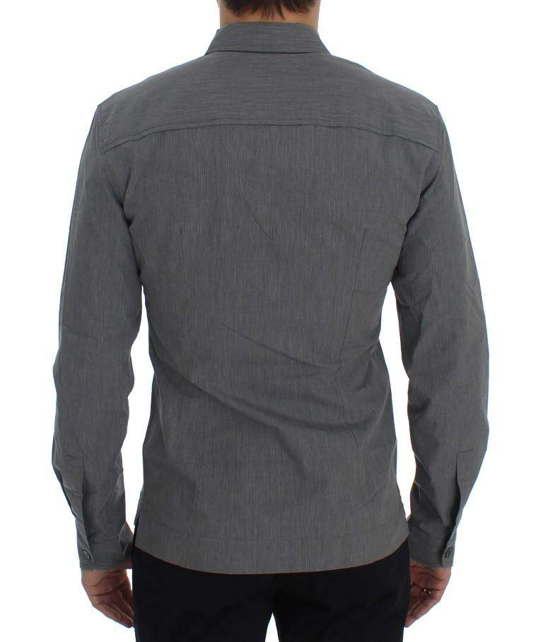 Dolce & Gabbana  Gray Cotton Formal Dress Button Shirt #men, 39, Brand_Dolce & Gabbana, Catch, Dolce & Gabbana, feed-agegroup-adult, feed-color-gray, feed-gender-male, feed-size-39, Gender_Men, Gray, Kogan, Shirts - Men - Clothing at SEYMAYKA