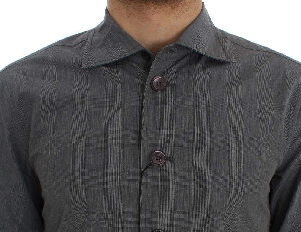Dolce & Gabbana  Gray Cotton Formal Dress Button Shirt #men, 39, Brand_Dolce & Gabbana, Catch, Dolce & Gabbana, feed-agegroup-adult, feed-color-gray, feed-gender-male, feed-size-39, Gender_Men, Gray, Kogan, Shirts - Men - Clothing at SEYMAYKA