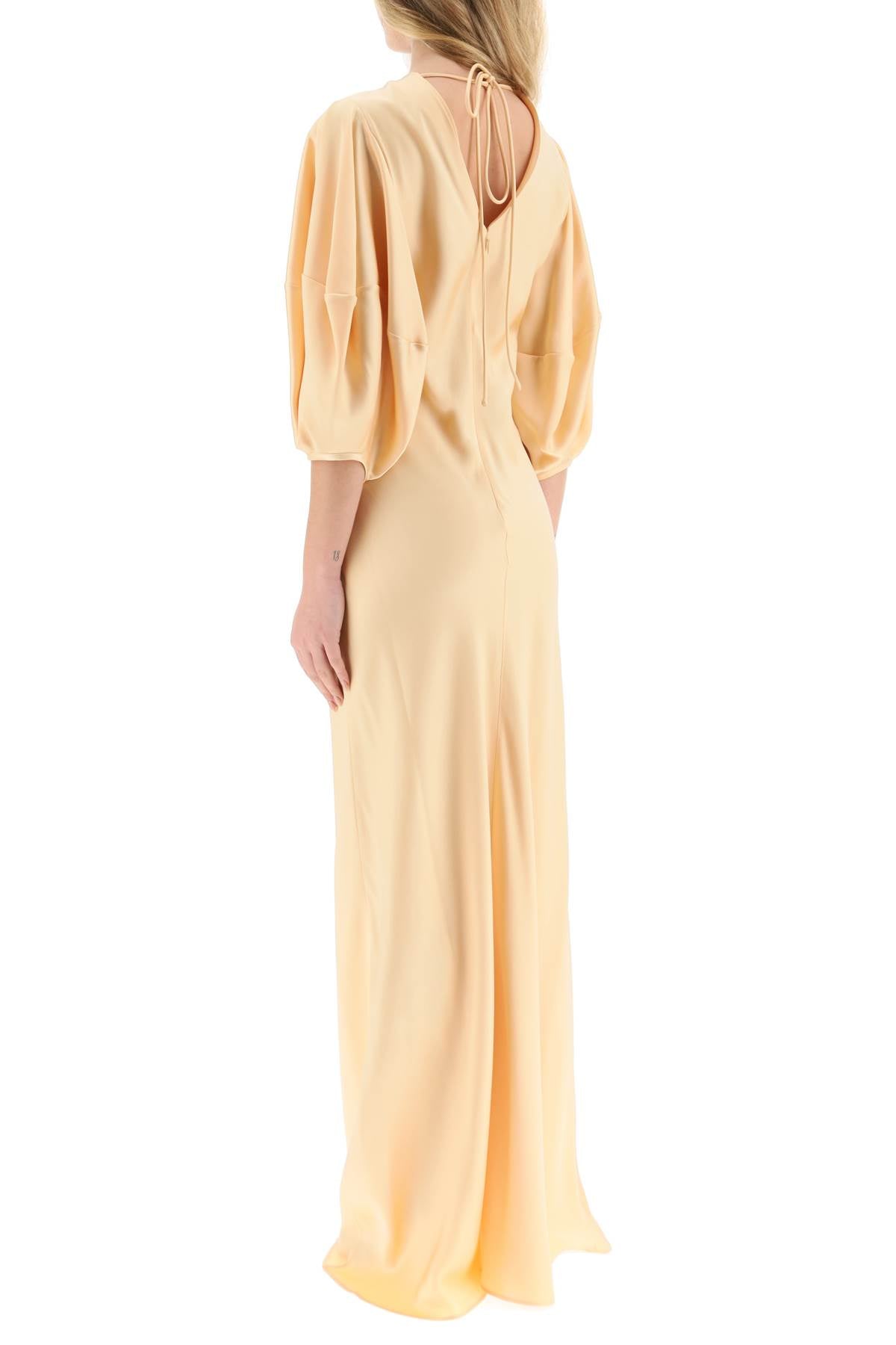 Stella mccartney satin maxi dress with cut-out ring detail-2