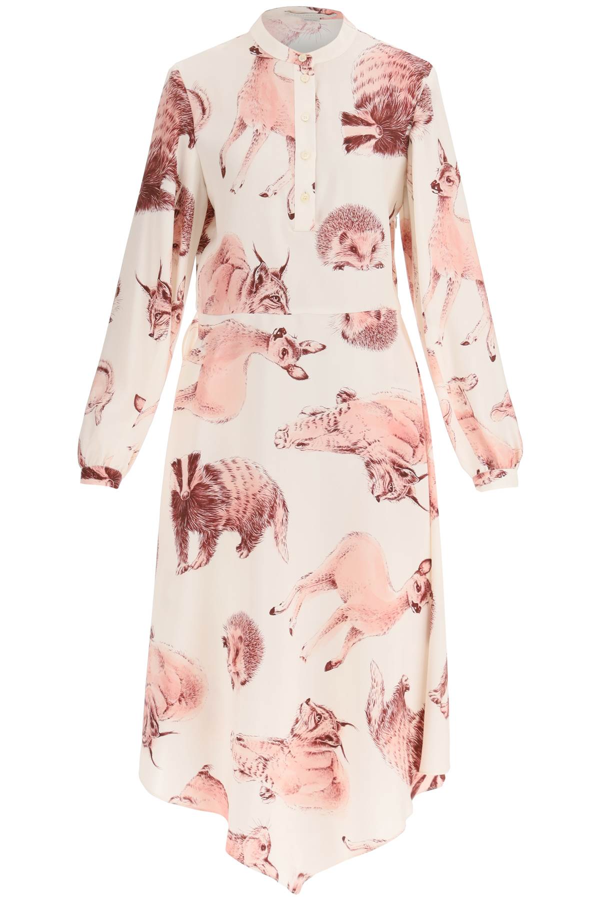 Stella mccartney fauna rewild print shirt dress-0