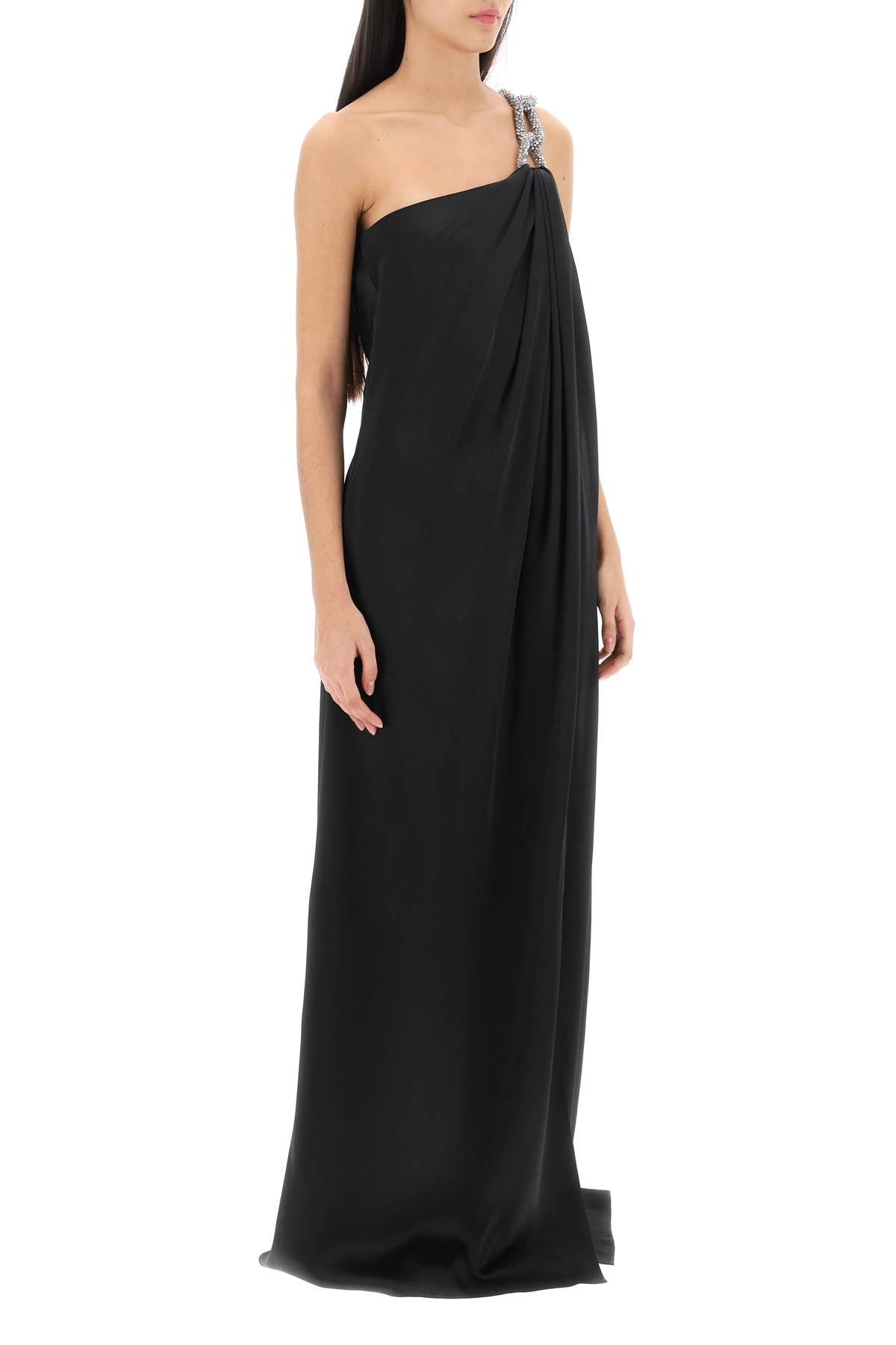 Stella mccartney one-shoulder dress with falabella chain-1