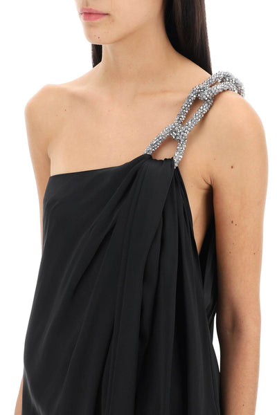 Stella mccartney one-shoulder dress with falabella chain-3
