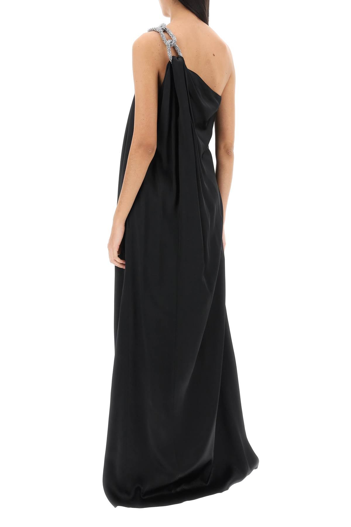 Stella mccartney one-shoulder dress with falabella chain-2
