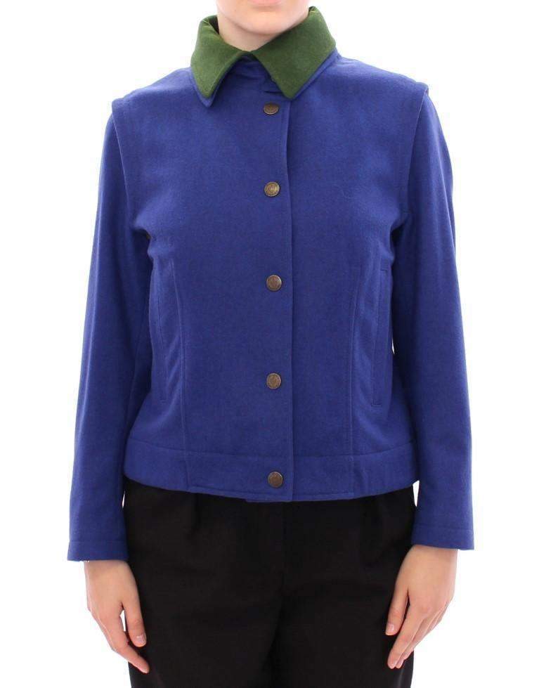 Andrea Incontri Habsburg   Wool Jacket Coat #women, Andrea Incontri, Blue, Catch, feed-agegroup-adult, feed-color-blue, feed-gender-female, feed-size-IT38 | S, Gender_Women, IT38 | S, Jackets & Coats - Women - Clothing, Kogan at SEYMAYKA