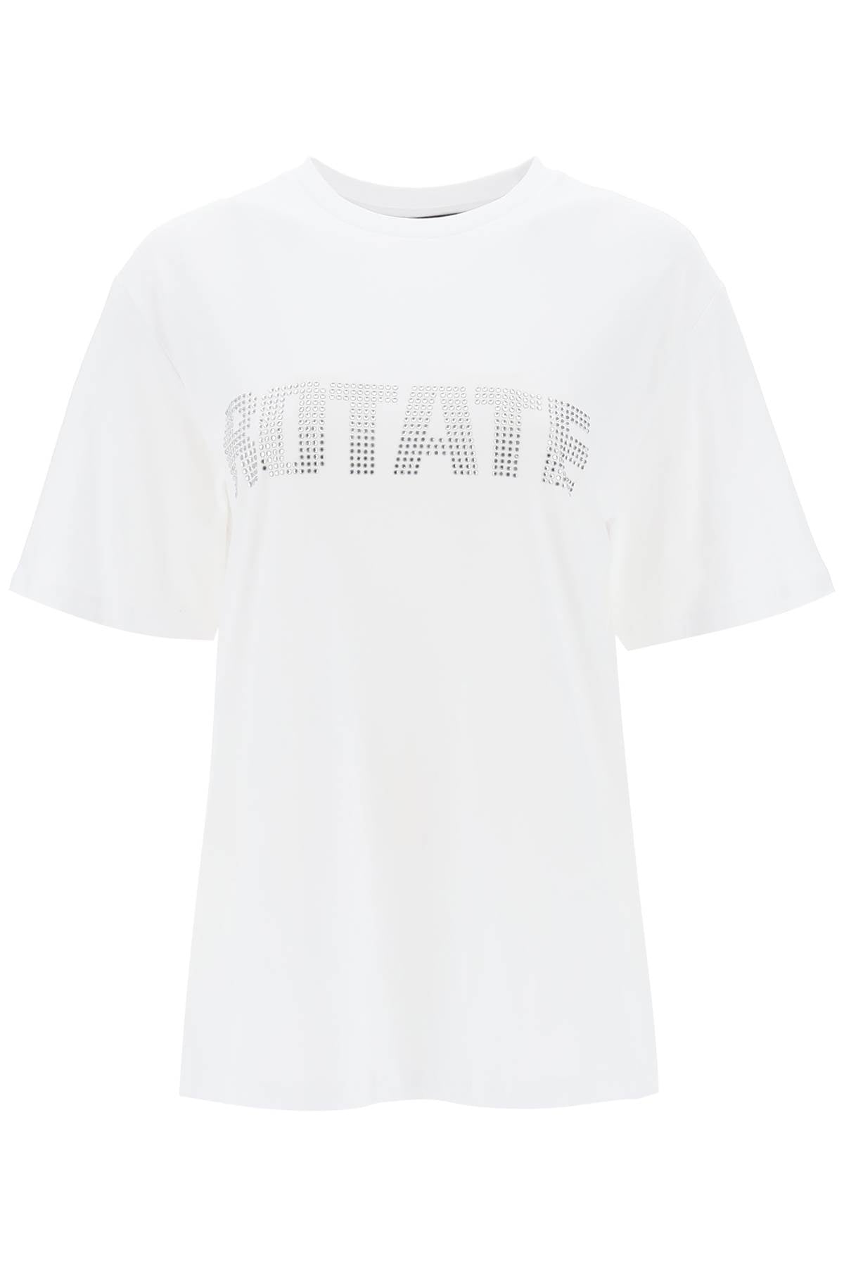 Rotate crew-neck t-shirt with crystal logo-0