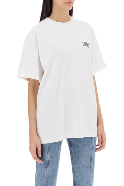 Rotate t-shirt with logo embroidery-1