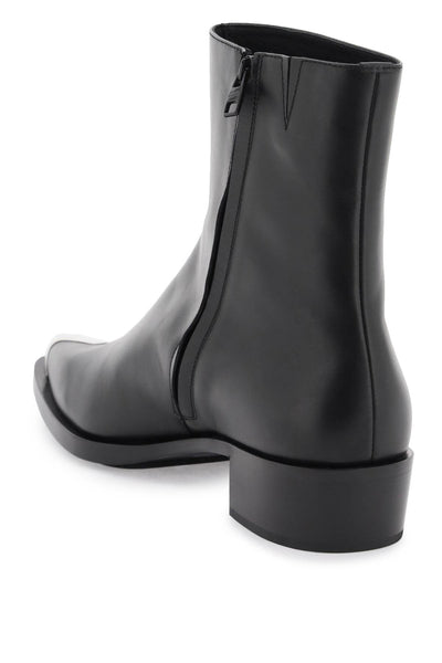 Alexander mcqueen leather punk ankle boots-2