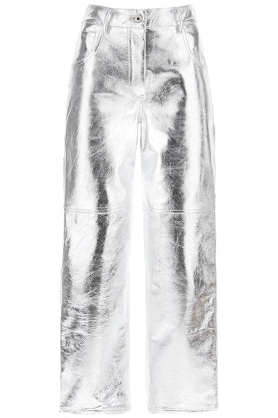 Interior sterling pants in laminated leather-0