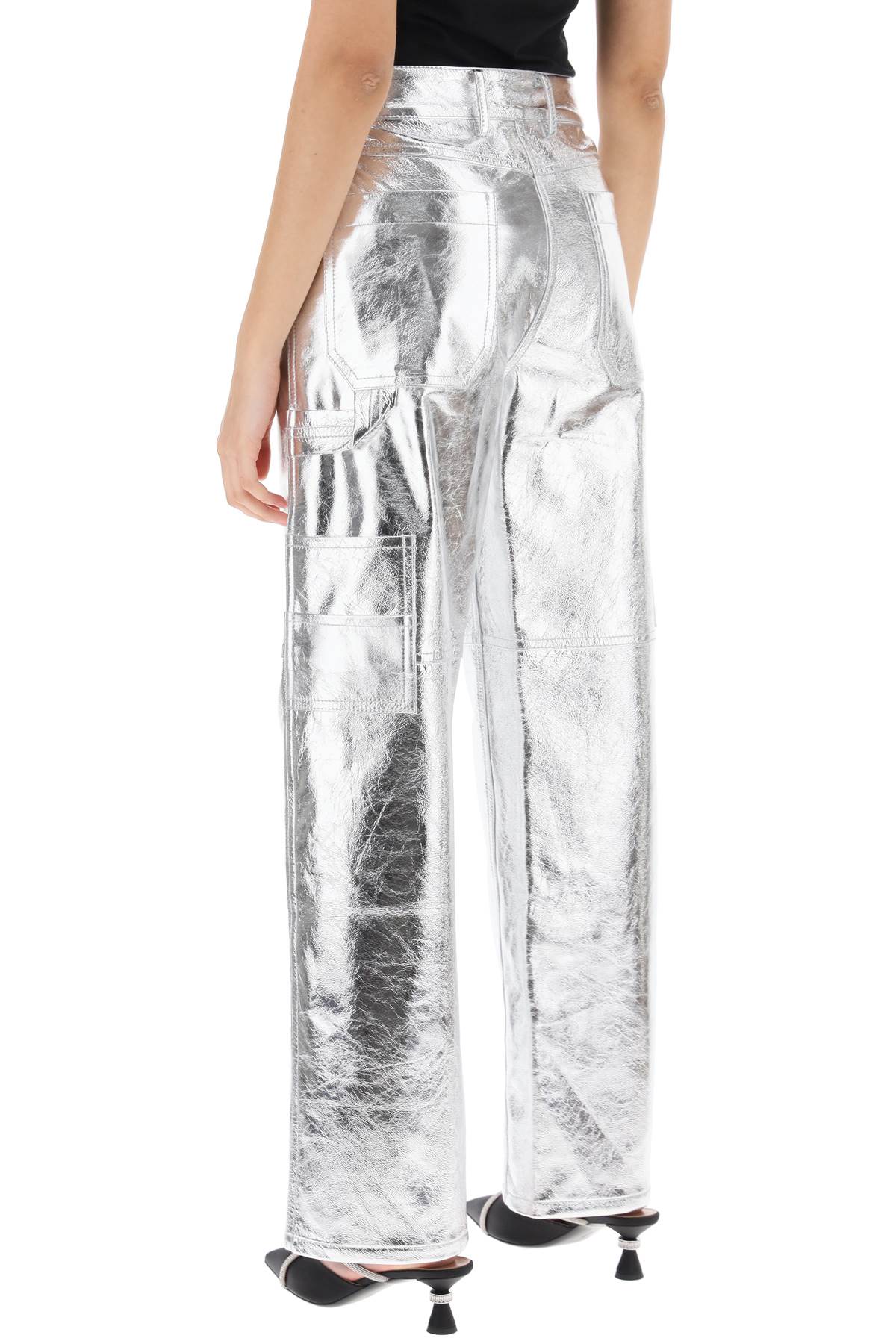 Interior sterling pants in laminated leather-2