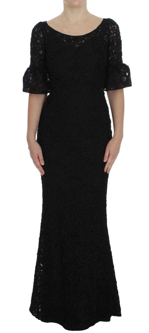 Dolce & Gabbana Black Floral Lace Long Bodycon Maxi Dress #women, Black, Brand_Dolce & Gabbana, Catch, Clothing_Dress, Dolce & Gabbana, Dresses - Women - Clothing, feed-agegroup-adult, feed-color-black, feed-gender-female, feed-size-IT36 | XS, feed-size-IT40|S, Gender_Women, IT36 | XS, IT40|S, Kogan at SEYMAYKA