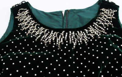 Dolce & Gabbana  Green Velvet Crystal Long Maxi Dress #women, Blue, Brand_Dolce & Gabbana, Catch, Clothing_Dress, Dolce & Gabbana, Dresses - Women - Clothing, feed-agegroup-adult, feed-color-blue, feed-gender-female, feed-size-IT38|XS, feed-size-IT40|S, Gender_Women, IT38|XS, IT40|S, IT46|XL, Kogan at SEYMAYKA
