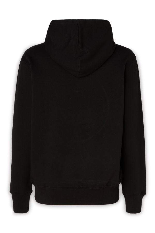 Versace Jeans Black Cotton Logo Details Hooded Sweatshirt #men, Black, feed-1, L, M, Men - New Arrivals, S, Sweaters - Men - Clothing, Versace Jeans, XL, XS at SEYMAYKA