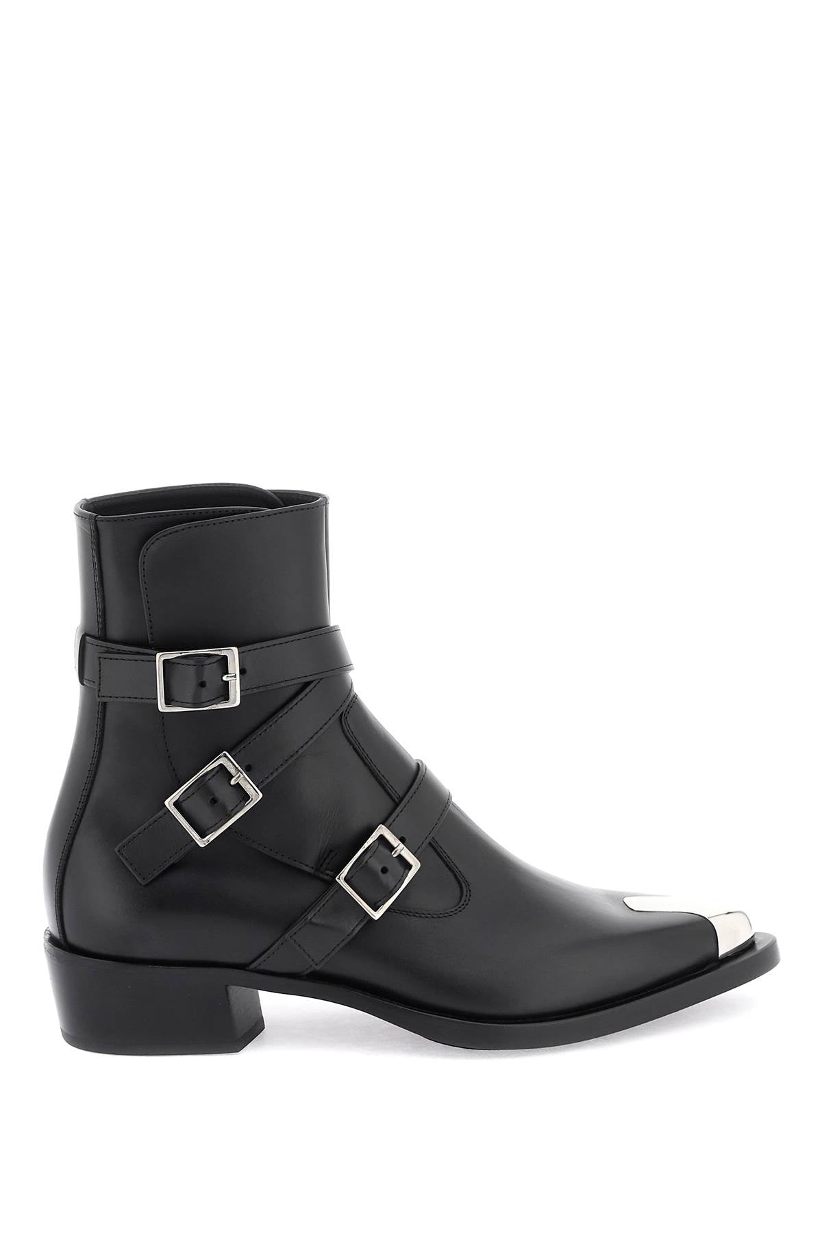 Alexander mcqueen 'punk' boots with three buckles-0