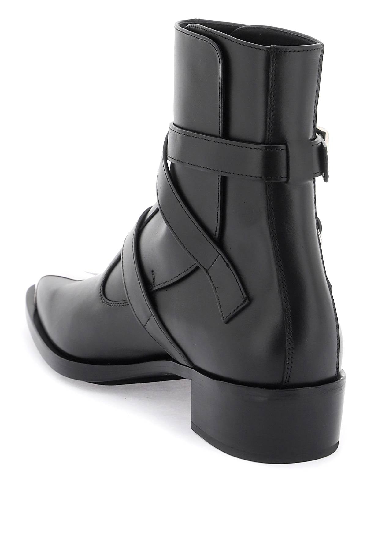 Alexander mcqueen 'punk' boots with three buckles-2