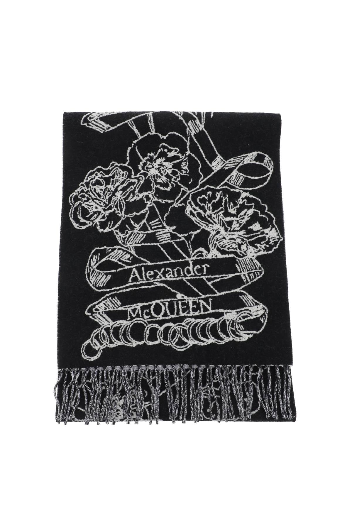 Alexander mcqueen wool reversibile scarf-0