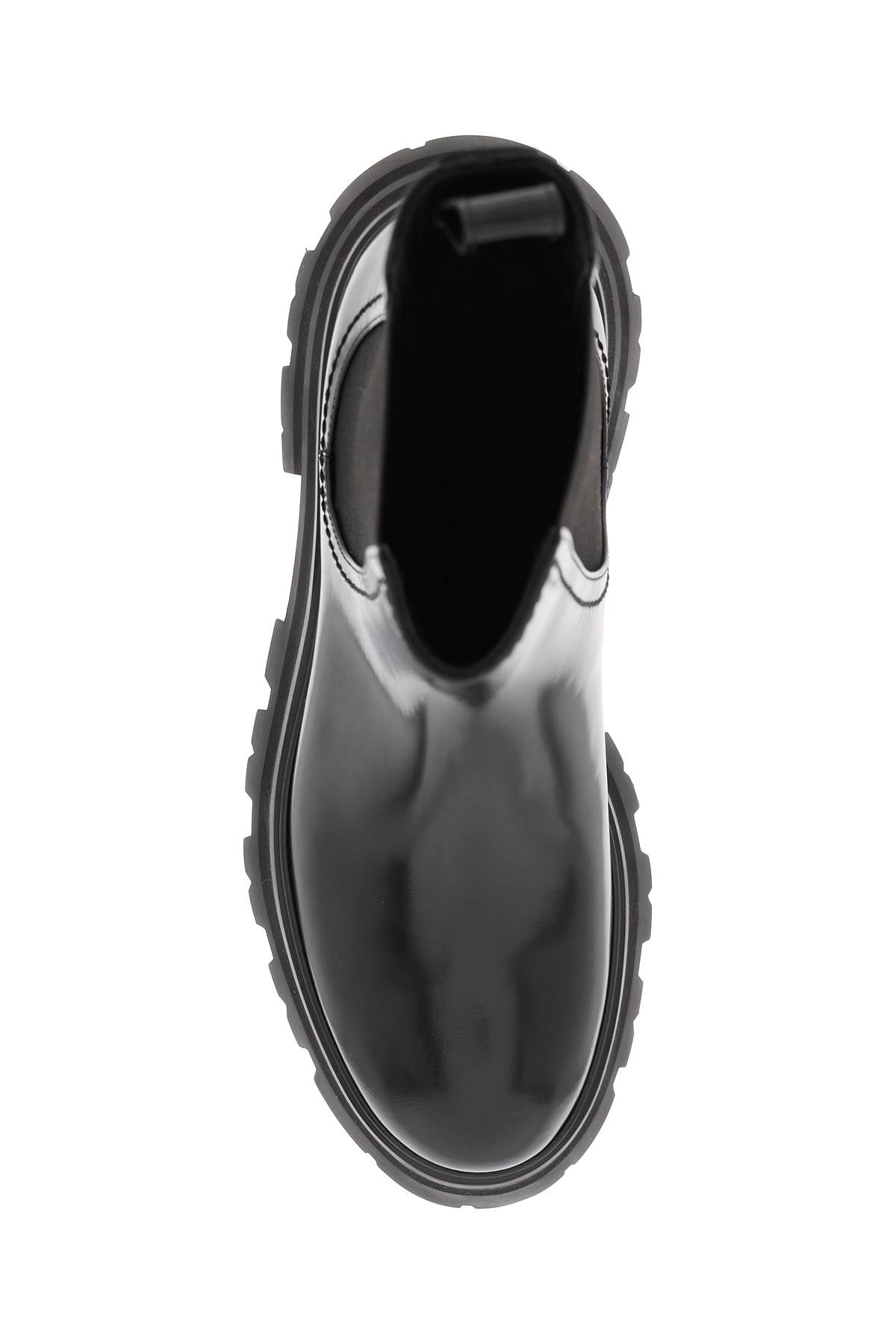 Alexander mcqueen shiny leather chelsea boots-1